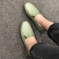 کفش راحتی چرم طبیعی زنانه 290 سبز