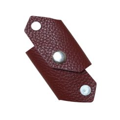 جاسوییچی چرم طبیعی طرح فولد قرمز طرح 1