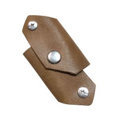 جاسوییچی چرم طبیعی طرح فولد قهوهای طرح 1