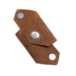 جاسوییچی چرم طبیعی طرح فولد قهوهای طرح 2