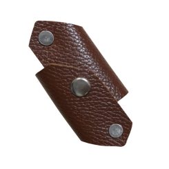 جاسوییچی چرم طبیعی طرح فولد قهوهای طرح 4