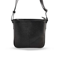 کیف دوشی زنانه مدل مارسی مشکی لیزارد