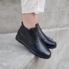 نیم بوت چرم طبیعی زنانه 618 مشکی