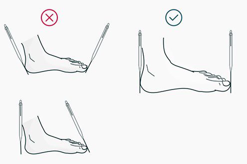 روش اندازه گیری پا