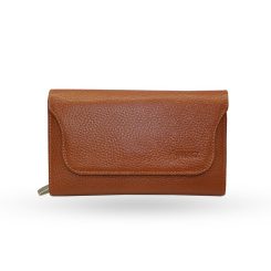 کیف چرم طبیعی عسلی 30150 کروکو
