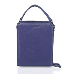 کیف زنانه چرم طبیعی دستی 20153 سرمه‌ای