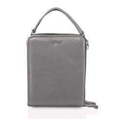 کیف زنانه چرم طبیعی دستی 20153 طوسی