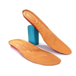 کفی کفش زنانه چرم طبیعی عسلی 2