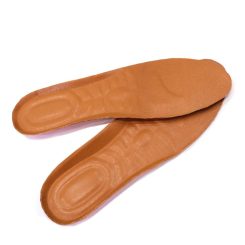 کفی کفش زنانه چرم طبیعی عسلی 5