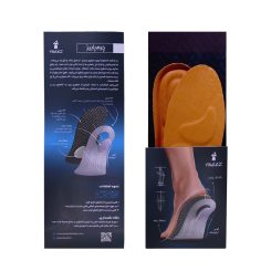 کفی کفش زنانه چرم طبیعی عسلی 3