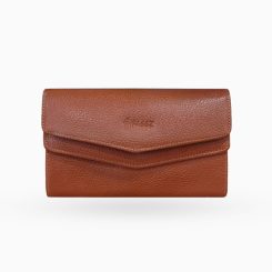 کیف زنانه چرم طبیعی دوشی 30146 عسلی