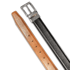 کمربند چرم طبیعی مردانه زبانه دار دورو 4