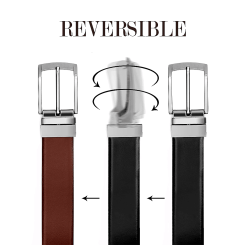 کمربند چرم طبیعی مردانه زبانه دار دورو طرز کار