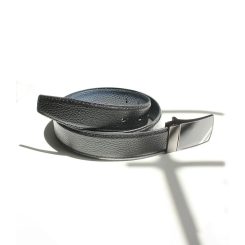 کمربند چرخشی مردانه پلاکی دورو مشکی سرمه ای 2