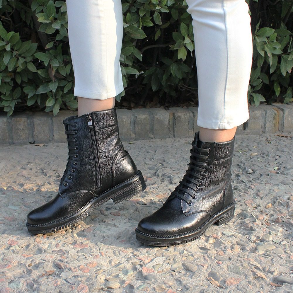 بوت چرم طبیعی زنانه 617 پاخور 4