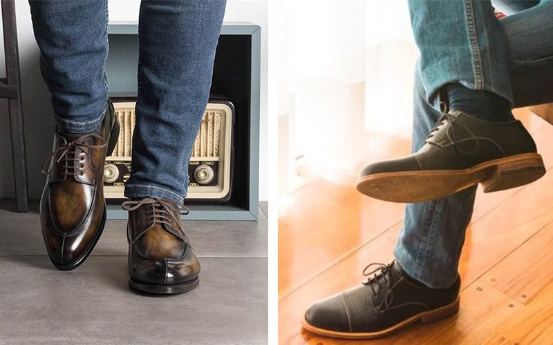 کفش چرم با شلوار لی