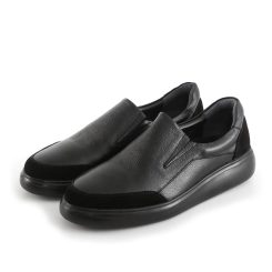 کفش مردانه چرم طبیعی کد 2009 مشکی جفت