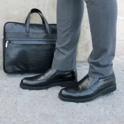 کفش رسمی مردانه چرم طبیعی کد 2030