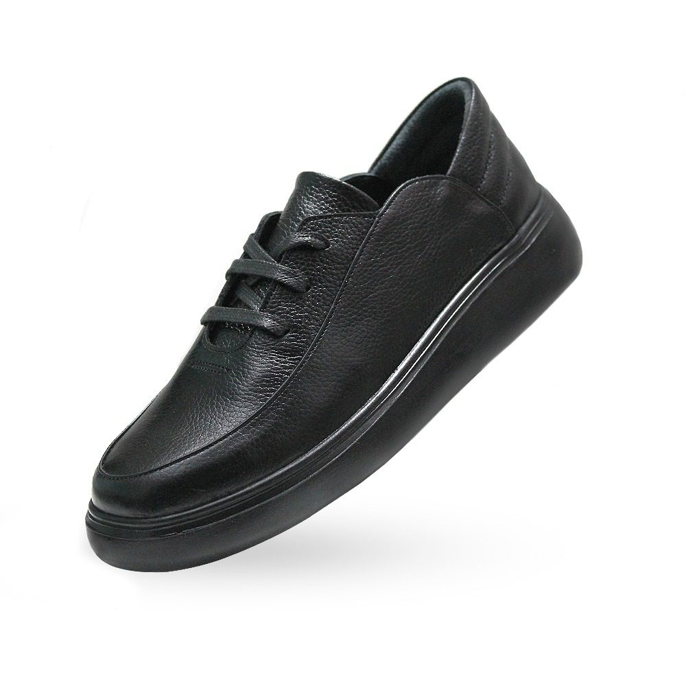 کفش زنانه چرم طبیعی مشکی 339 سه رخ