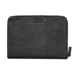 فولدر دستی چرم طبیعی مشکی لیزارد