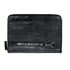 فولدر دستی چرم طبیعی مشکی