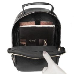 کوله پشتی چرم طبیعی کد 6093 داخل