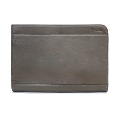 فولدر دستی چرم طبیعی 2 طوسی