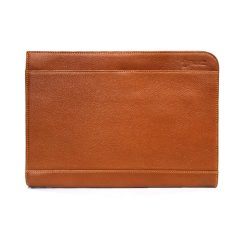 فولدر دستی چرم طبیعی 2 عسلی