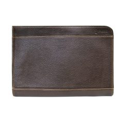 فولدر دستی چرم طبیعی 2 قهوه‌ای