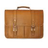 کیف اداری چرم طبیعی عسلی اصلی