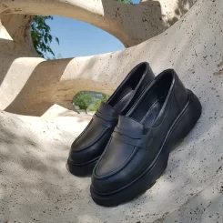 کفش زنانه چرم طبیعی لوفر 439 جفت