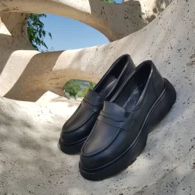 کفش زنانه چرم طبیعی لوفر 439 جفت