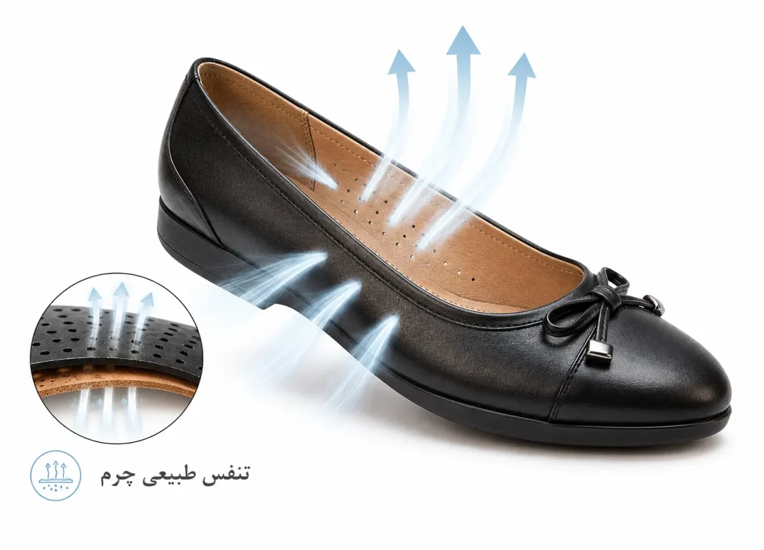 تنفس پذیری کفش چرم